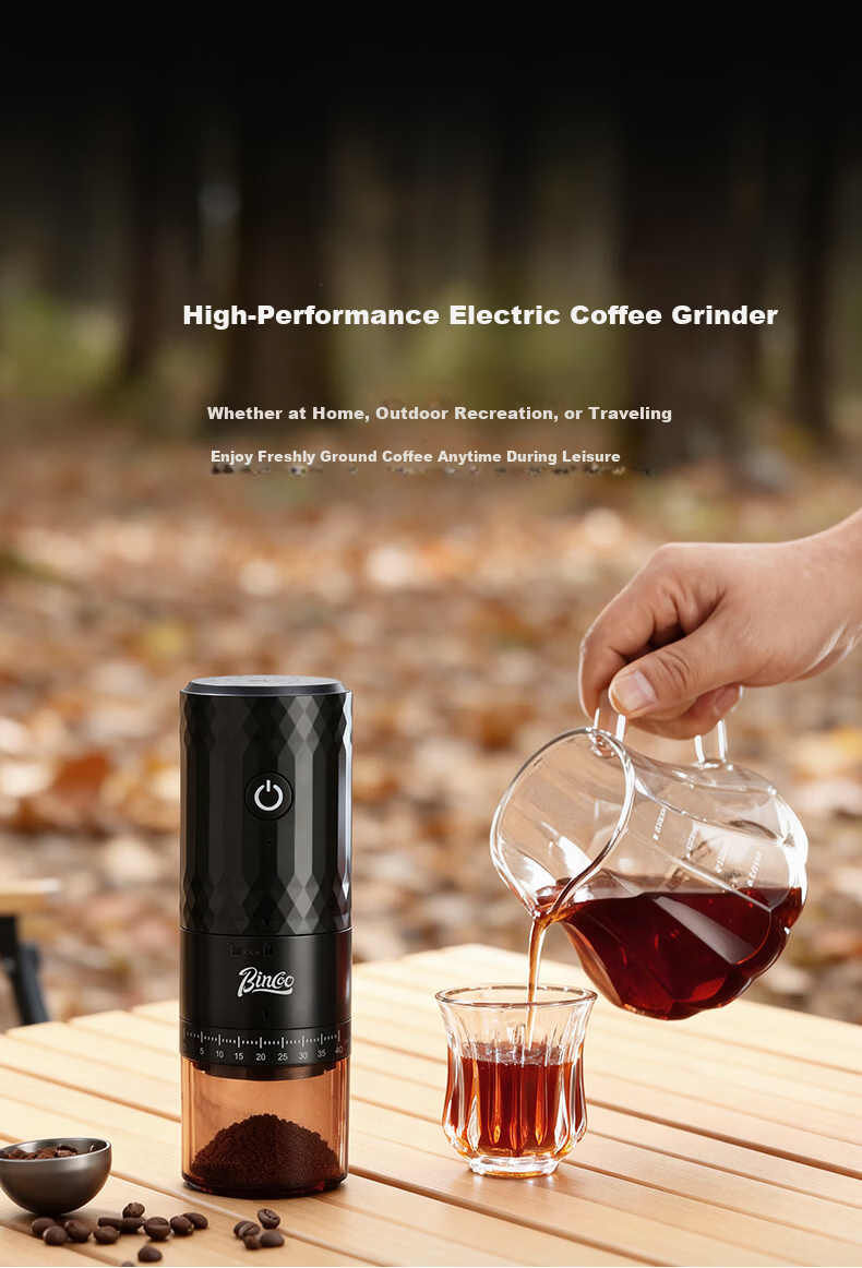 Bincoo Electric Coffee Grinder Home Small Manual Espresso Coffee Bean Grinder Portable Fully Automatic Grinder 6