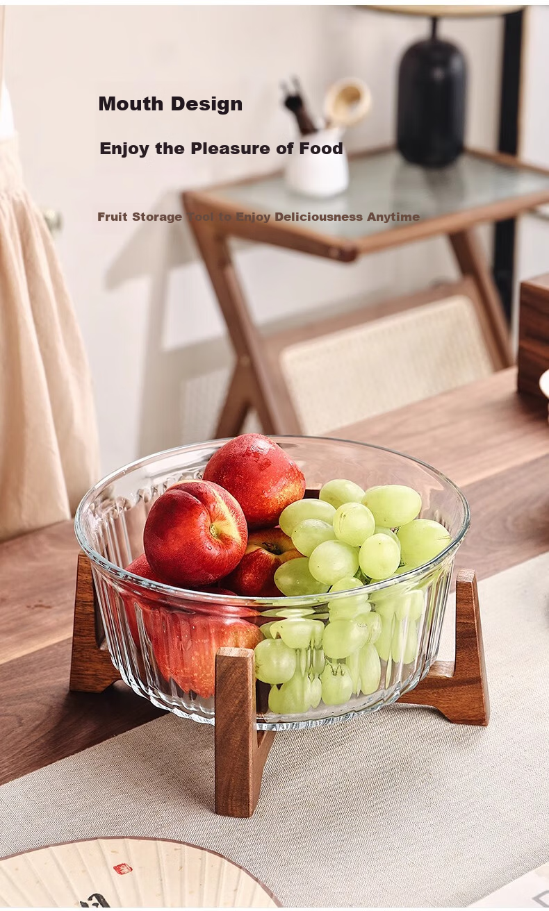 CRISTALGLASS New Chinese Style Glass Fruit Plate with Lid High-end Nut Snack Candy Storage Box for Living Room Coffee Table 5