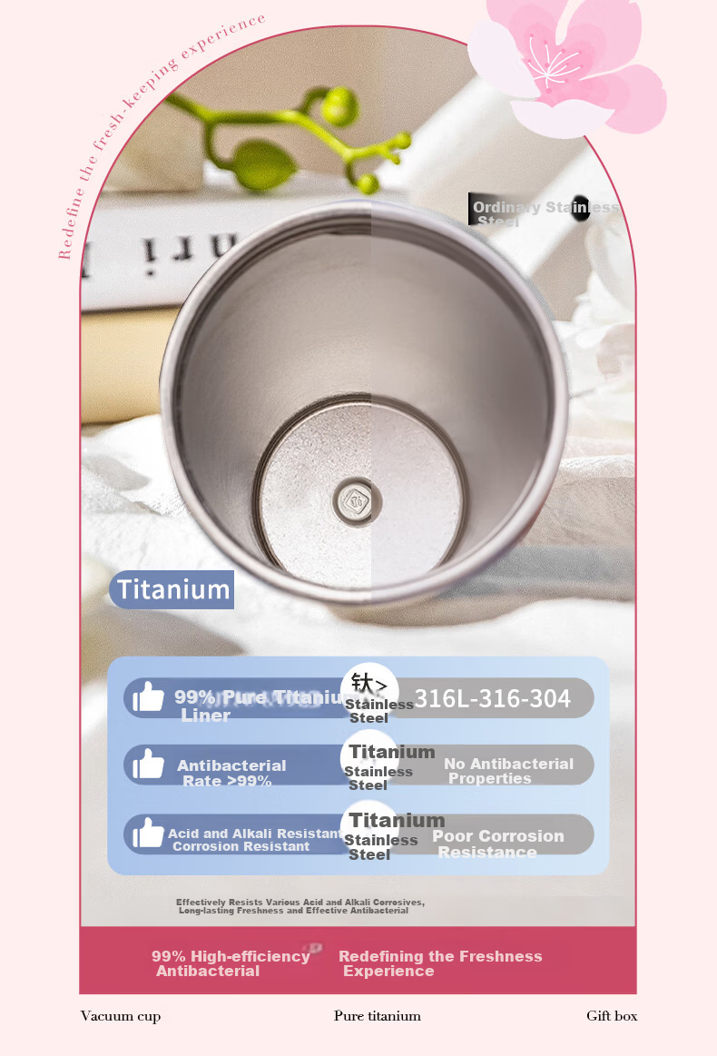 Modern Housewife Pure Titanium Insulated Mug Gift Box Birthday Women's Day Gift Coffee Cup 9