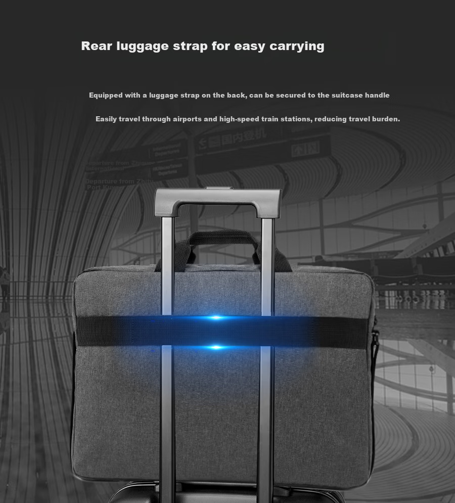 HP 15.6-inch Laptop Shoulder Bag Fashionable High-Value Business Lightweight Carrying Bag Compatible with Zhan 66/Shadow Elf Gray Student Office Universal 7