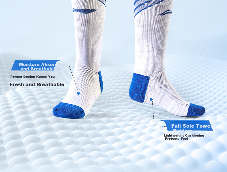 Li-Ning Football Socks Long Tube Adult Children Thickened Towel Bottom Professional Training Competition Non-Slip Breathable Socks Black S 6