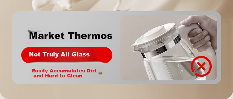 HeWu Full Glass Temperature-Controlled Kettle Baby Thermostat Kettle Milk Warmer Baby Formula Warmer Electric Hot Water Kettle 9