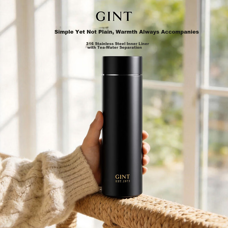 GiNT Insulated Tumbler Unisex 316 Stainless Steel Tea Separation Business Water Bottle Simple Portable Customizable Cup
