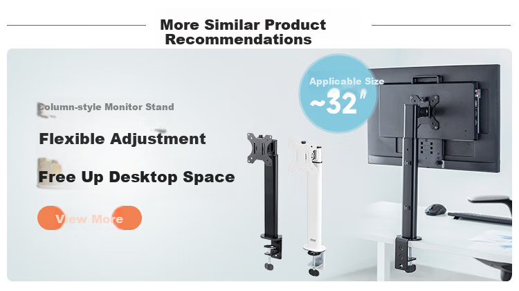 SANWA Vertical Monitor Stand Adjustable Height and Angle Non-Slip Base 27-inch Easy Installation LA020 Black 20