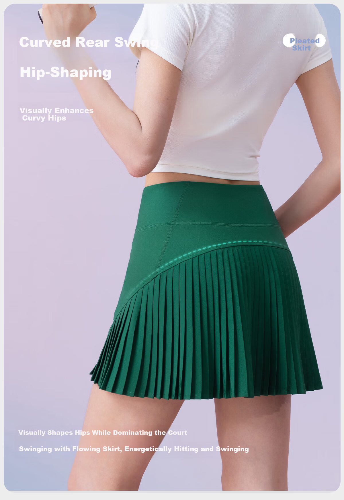 Angel Season Sports Yoga Pleated Tennis Skirt for Women 2026 Spring Summer New Badminton Skirt Tennis Dress Anti-Exposure Skirt 10