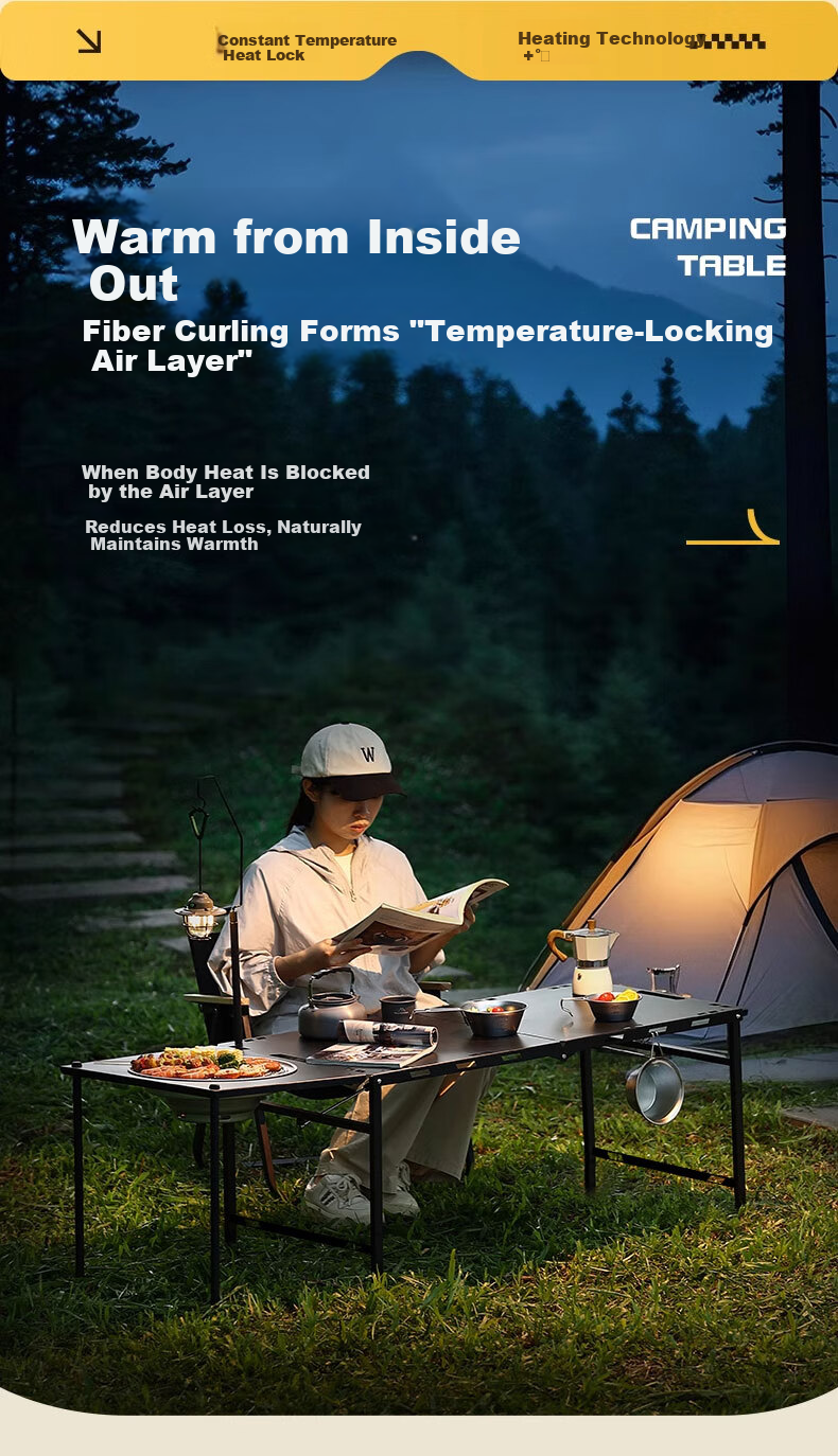 Hakkai Bird Shadow Tactical IGT Camping Table Outdoor Hydraulic Folding Portable Picnic Table Large Lightweight Gear 7