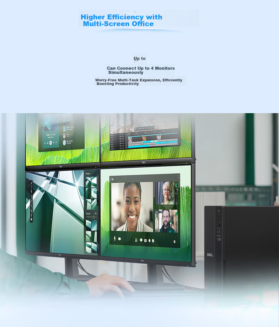 DELL Chengming New Pro E QVT1260 Commercial High-Performance Desktop Computer (i5-14400 16GB 512GB SSD) 8