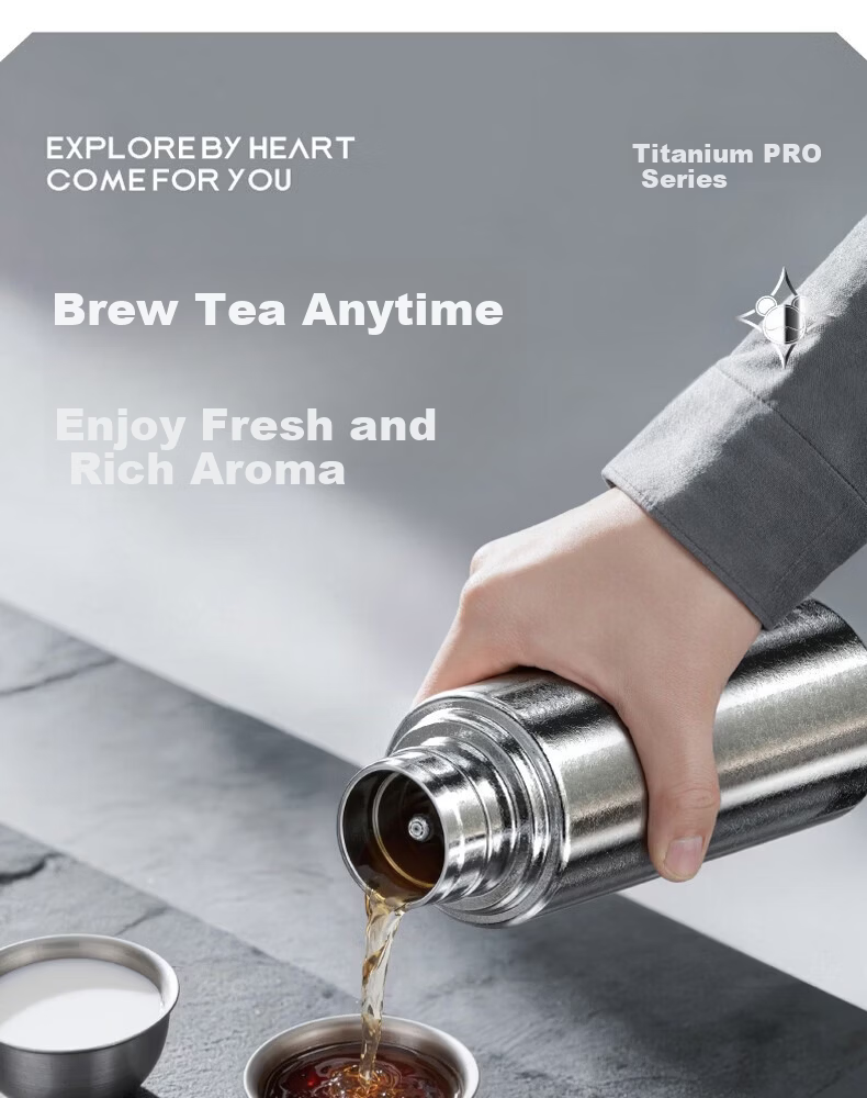Cille Pure Titanium Insulated High-End Tea Infuser Health Preservation Tea Water Separation Cup Business Office Luxury Gift 11