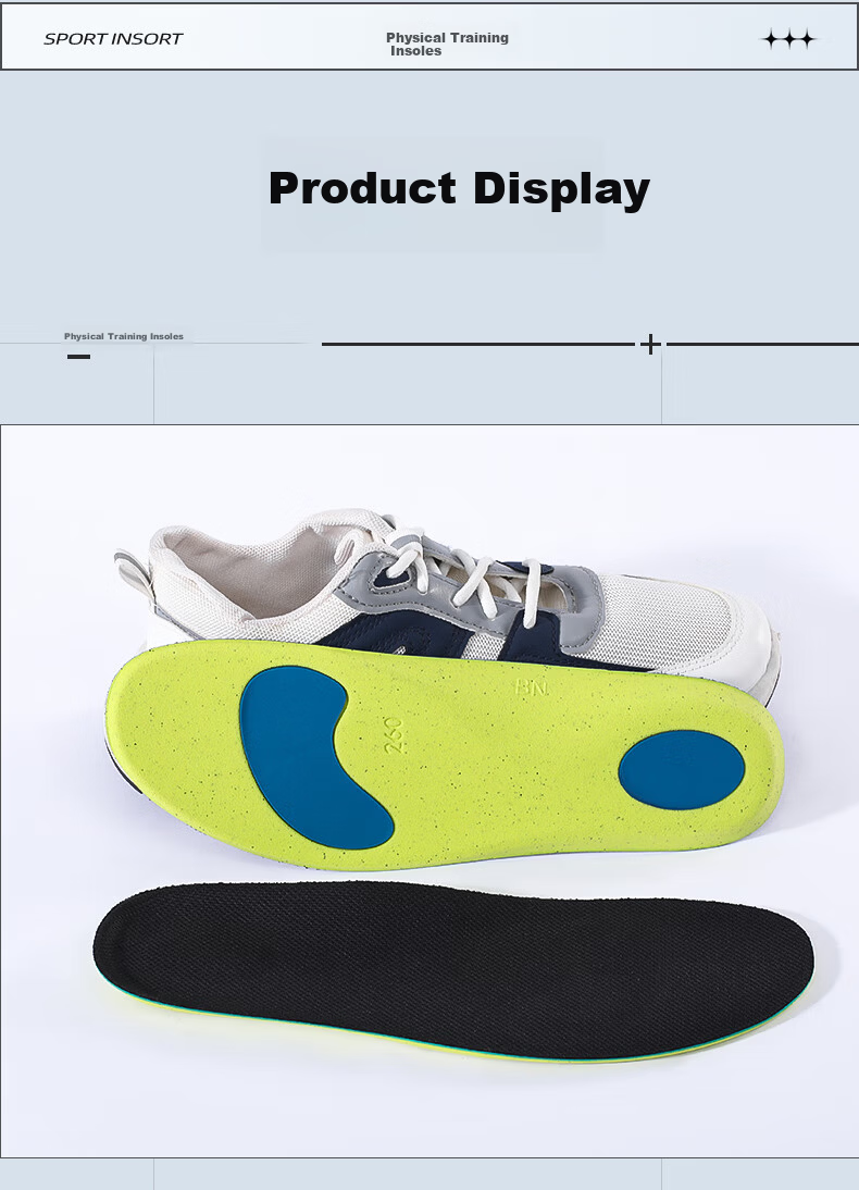 3515 Outdoor Training Sports Insoles for Men Shock Absorption Soft Cushioning Breathable Sweat-Absorbing Odor-Resistant Antibacterial Size 41 10