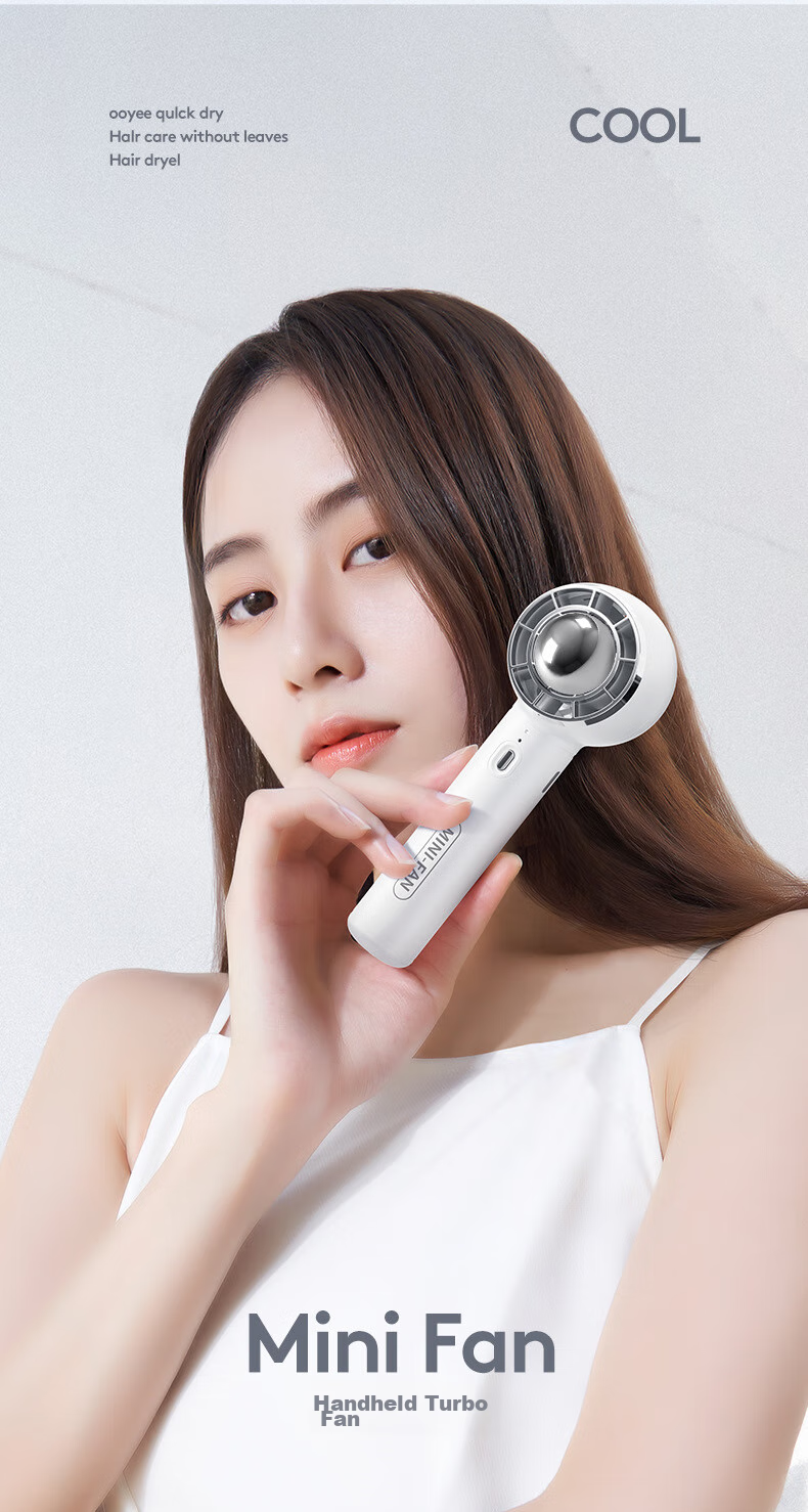 Calayo Ultra-Thin Handheld Mini Pocket Fan USB Rechargeable Card-Style Small Fan G109 Mint Green 1