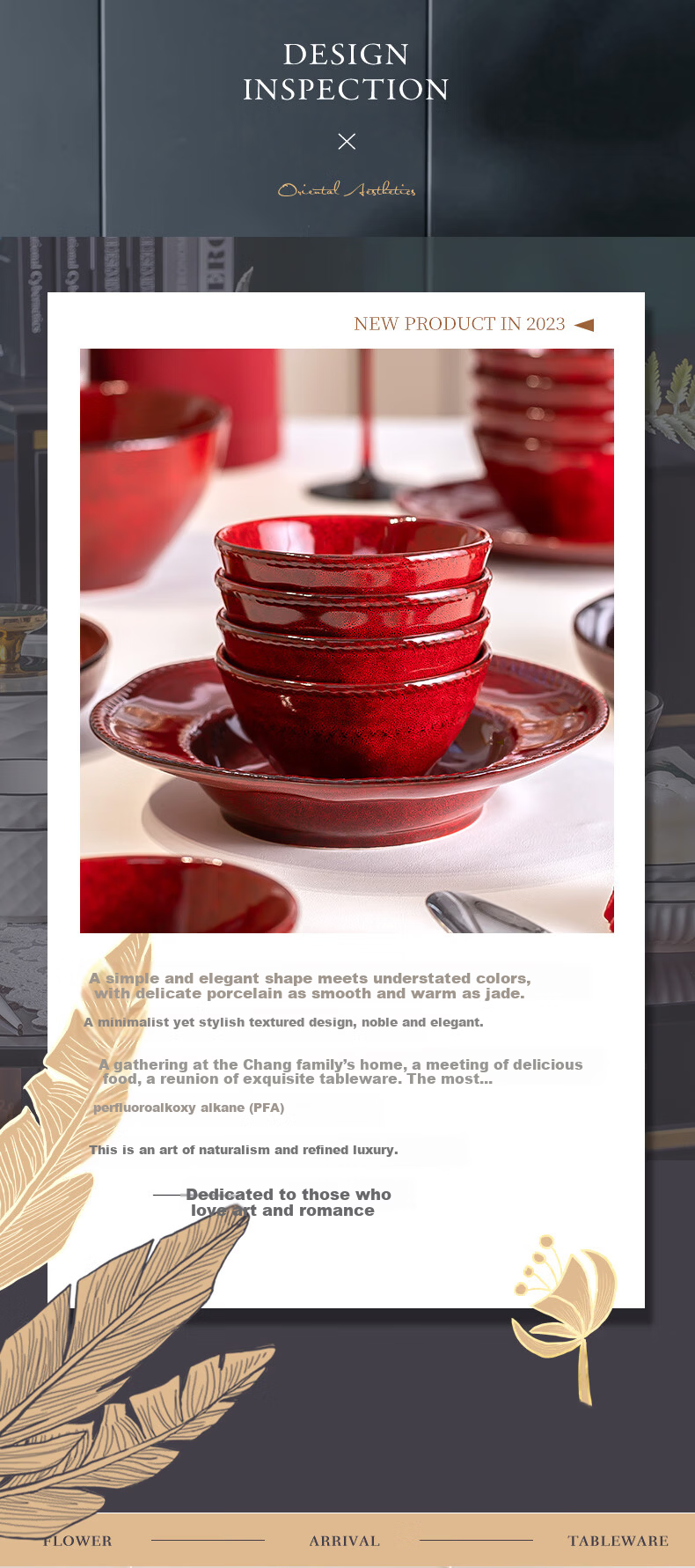 Chudi Complete Ceramic Dinnerware Set for Wedding Gift Red Kiln-Glazed Tang Red 26-Piece with Gift Box 2