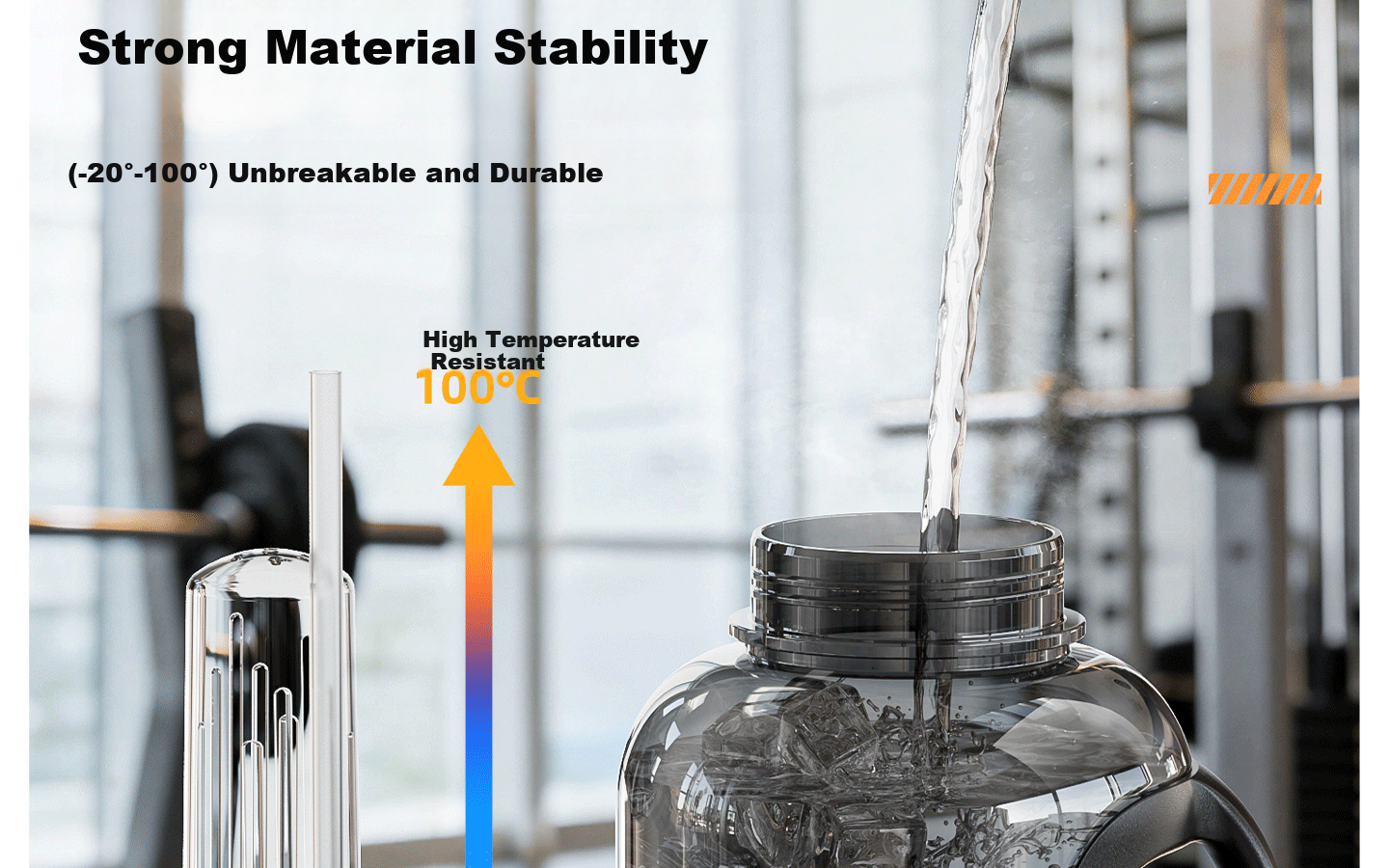 HOOMEY Large Capacity Water Bottle Outdoor Sports Portable Durable High-Temperature Resistant Water Cup 22