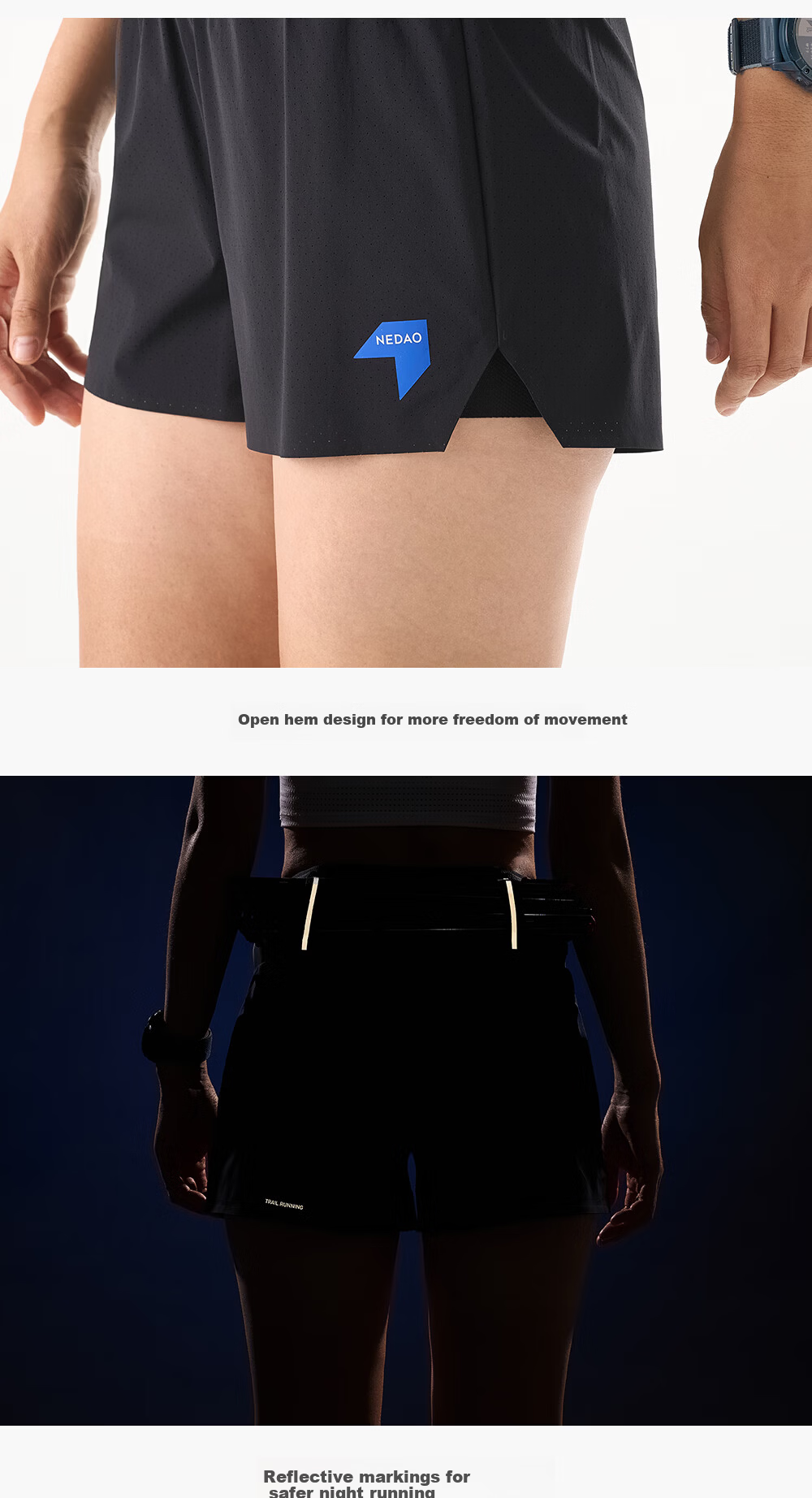 NEDAO 3-in-1 Storage Running Shorts for Men with Waist Bag, Inner Lining, and Pole Holder, Trail Running Sports Pants 11
