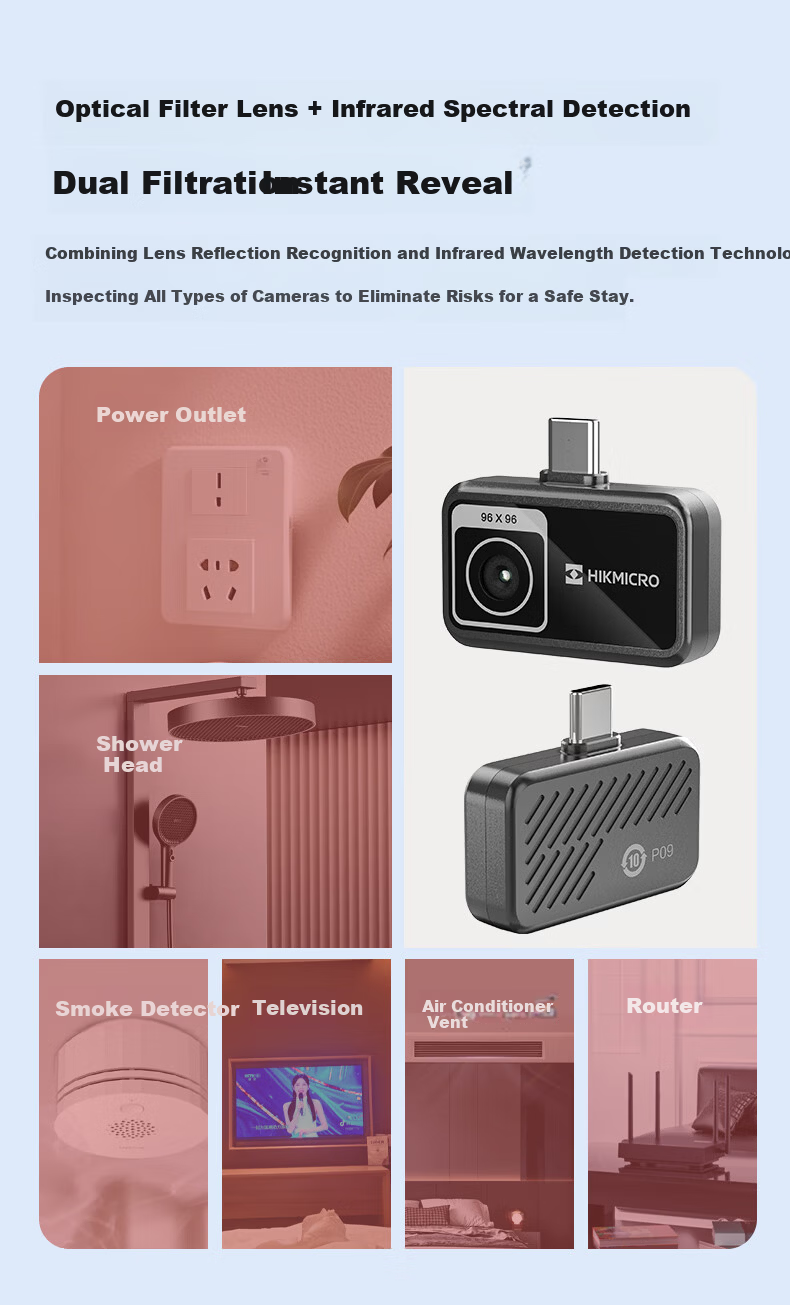 HIKMICRO Hikvision Infrared Thermal Imager Night Vision P09 Thermal Imaging Camera Temperature Detection for Apple and Android Phones 4