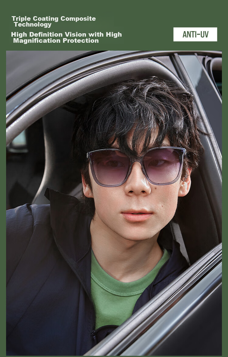 Beneunder Sunglasses Unisex UV Protection Cycling Driving Square Round Large Frame Outdoor FD020 5