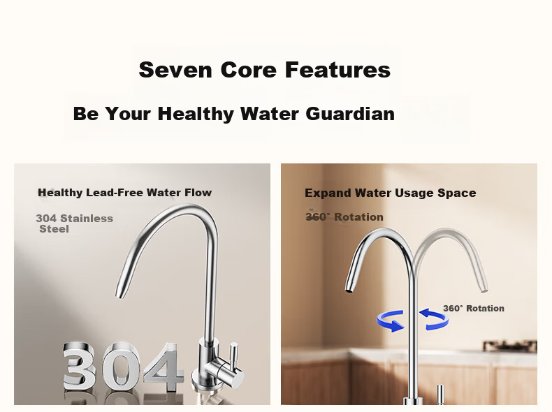 JOMOO Single Cold Kitchen Faucet Silicon Brass Water Purifier Direct Drinking Rotatable Spray Gun Gray 79007 3