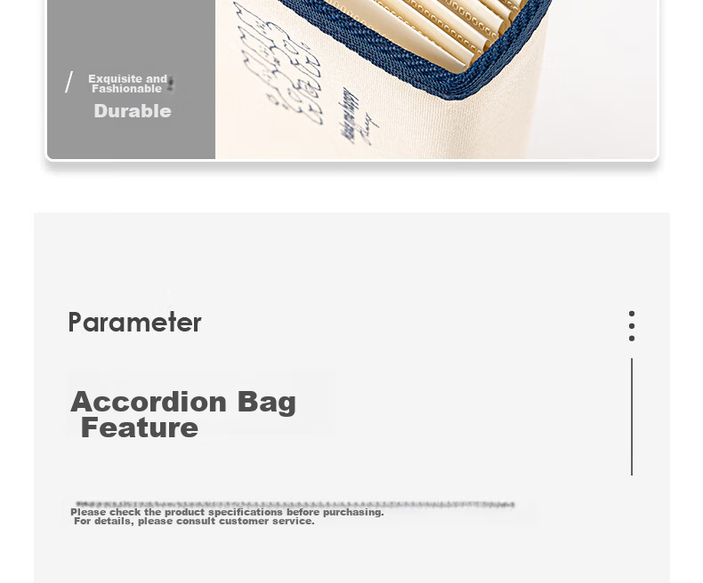 Deli A4 7-Compartment Vertical Cloth Accordion File Folder Multi-Layer Document Organizer Student Exam Paper Storage Bag Office Document Bag Data Tote Supplementary Bag Random Color P51 13