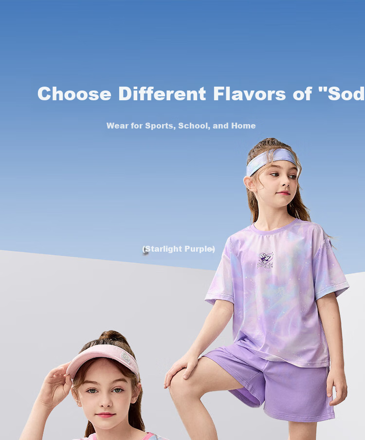 Disney Kids Boys and Girls Sports Set Children's Short Sleeve Two-Piece Summer Casual Outfit Dreamy Blue-Purple Tie-Dye Size 140 5