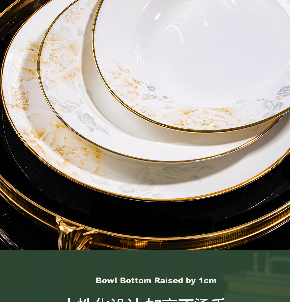Mornenjoy Jingdezhen Tableware Bowl And Plate Set, Home Use, 2026 New Style, Aesthetically Pleasing Bowls And Chopsticks, Housewarming Gift 8