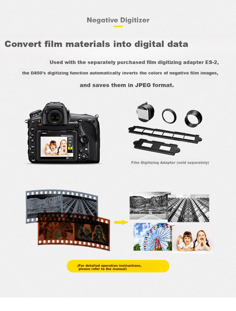 Nikon D850 Full-Frame DSLR Camera 45.75MP Flip Touchscreen 8K Interval Shooting 10