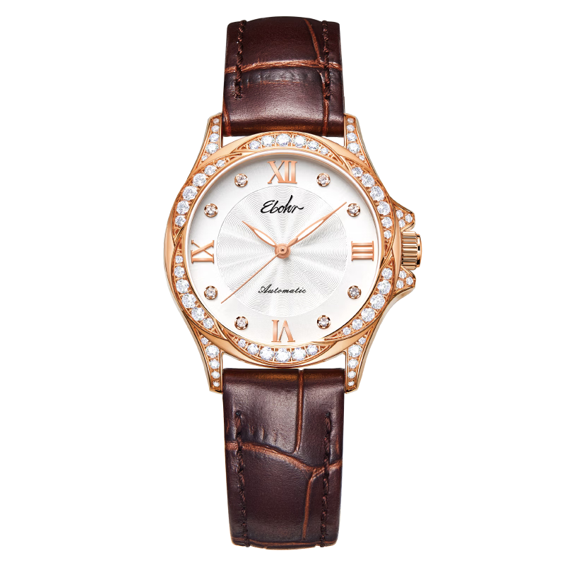 EBOHR Women's Butterfly Love Series Elegant Floral Automatic Mechanical Wristwatch, Birthday And Holiday Gift, 51740448