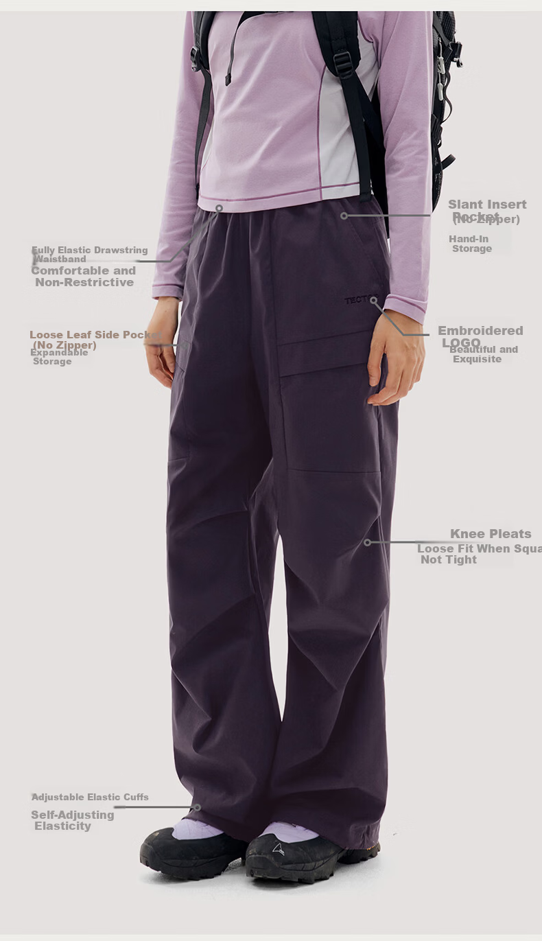TECTOP Water-Repellent Breathable Quick-Dry Tactical Pants for Women Outdoor Hiking Mountaineering Long Pants 12