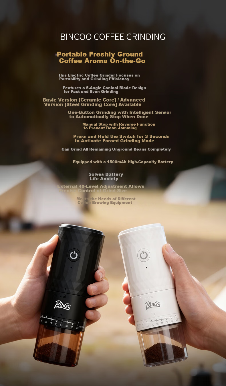Bincoo Electric Coffee Grinder Home Small Manual Espresso Coffee Bean Grinder Portable Fully Automatic Grinder 3