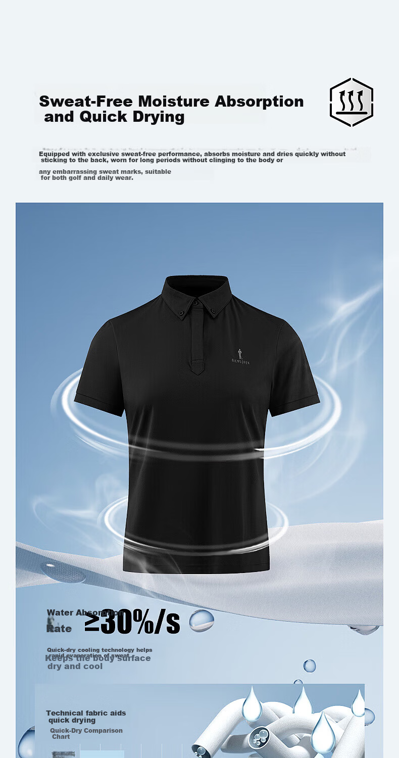 Biyinlefen Golf [UPF500+] 2026 Spring New Women's Sports Casual Stretch Comfortable Breathable Sun Protection Short Sleeve Polo Shirt 4