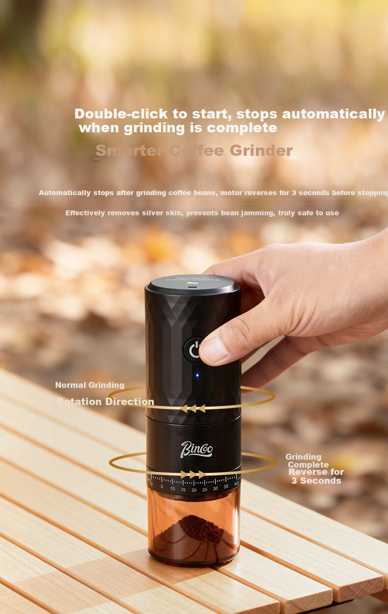 Bincoo Electric Coffee Grinder Home Small Manual Espresso Coffee Bean Grinder Portable Fully Automatic Grinder 8