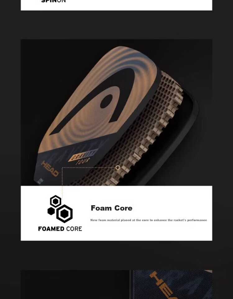 HEAD PICKLEBALL Gravity Tour Series Extended Handle Carbon Fiber Paddle 7