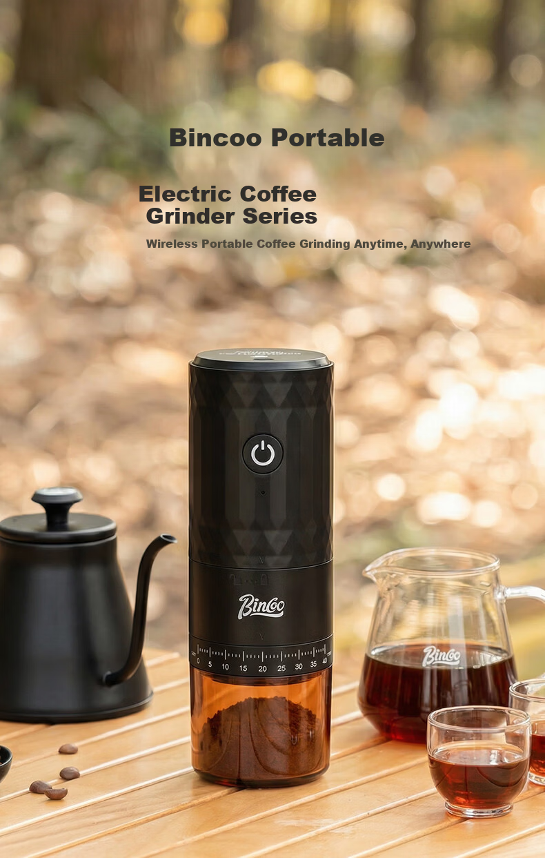 Bincoo Electric Coffee Grinder Home Small Manual Espresso Coffee Bean Grinder Portable Fully Automatic Grinder 13