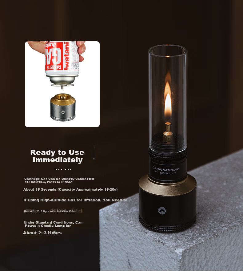 Keman Camping Atmosphere Gas Lantern Outdoor Lighting Candle Lamp Vintage Flat Gas Romantic Candlelight T-1 7