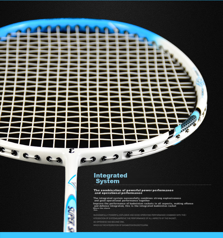 ENPEX Badminton Racket, Single Racket for Home Matches And Training, Carbon Composite Deep Sea Blue Feather Racket, Model 520B 3