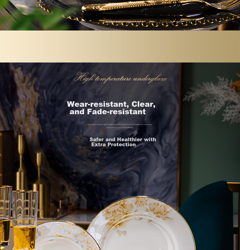 Mornenjoy Jingdezhen Tableware Bowl And Plate Set, Home Use, 2026 New Style, Aesthetically Pleasing Bowls And Chopsticks, Housewarming Gift 1