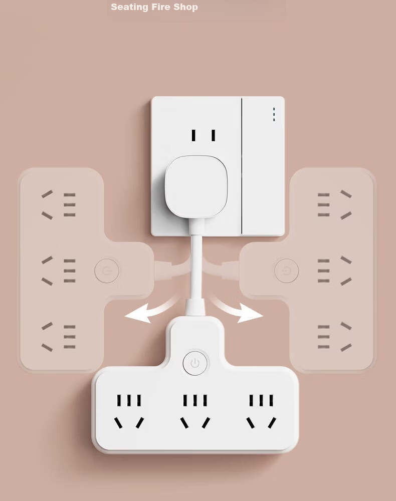 International Electric 86-Type Wireless Socket Converter Home Multi-Port One-to-Many Ultra-Thin Multifunctional Extension Socket Panel Power Strip One-to-Four with One-Key Master Control 5