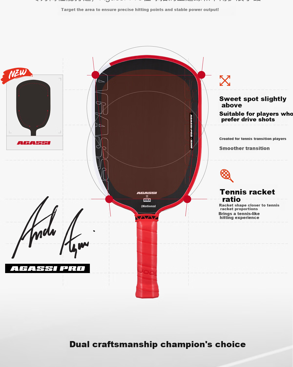 JOOLA Pro IV Carbon Fiber Dual Certified Professional Table Tennis Paddle Agassi 16mm Offensive Style 5