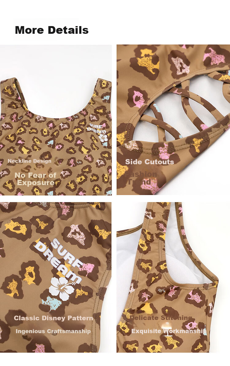 Disney Women's One-Piece Triangle Professional Racing Swimsuit Caramel M D16128S2F 5