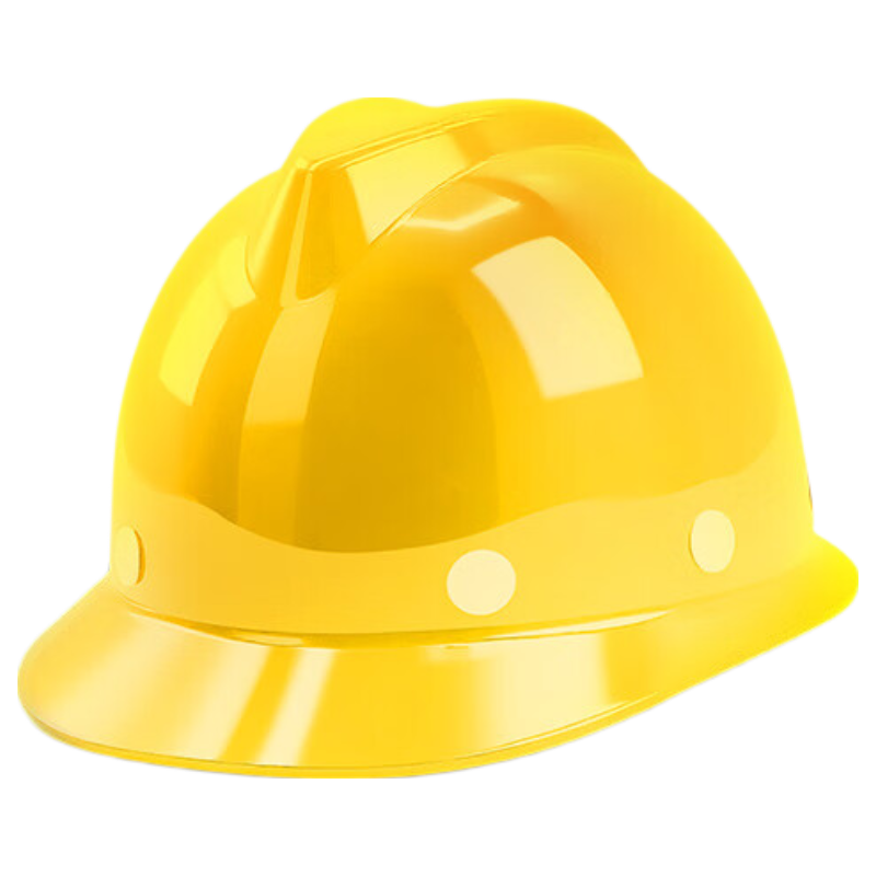 Huixiang JD Industrial Products Private Label V-Type Fiberglass Safety Helmet Button Style Yellow