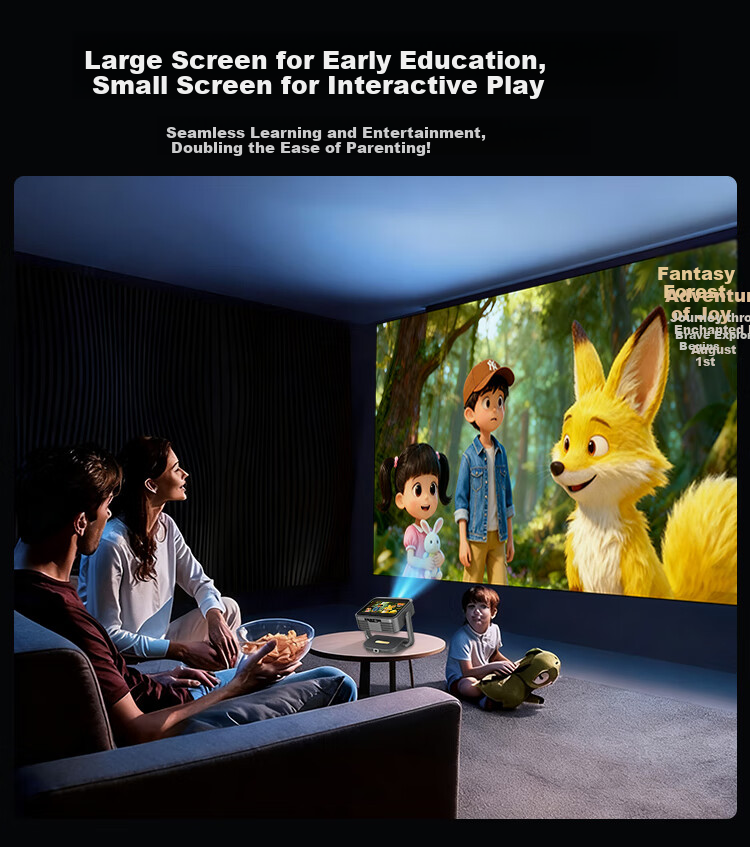 Dongying New A8Pro 10-inch Dual-Screen Touch True 1080P Cloud Gimbal Auto Focus Correction 4K Giant Screen Home Smart HD Projector Home Theater 11