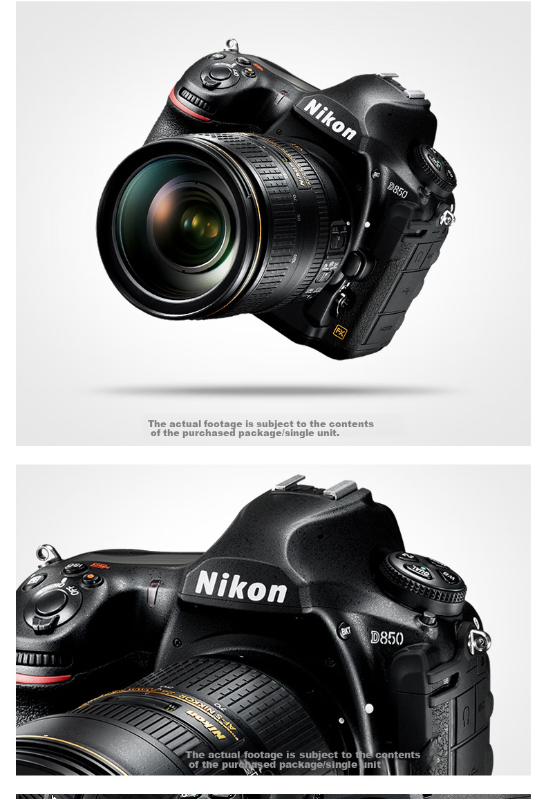 Nikon D850 Full-Frame DSLR Camera 45.75MP Flip Touchscreen 8K Interval Shooting 12