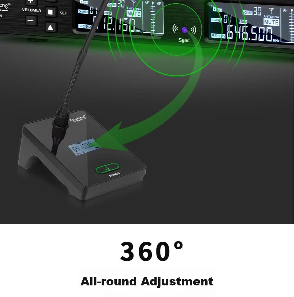 Depusheng DR666 Professional Wireless Microphone Dual Transmitter Karaoke Stage Performance KTV Singing School Speech Wedding Conference UHF Long-Distance Anti-Howling Microphone System 16