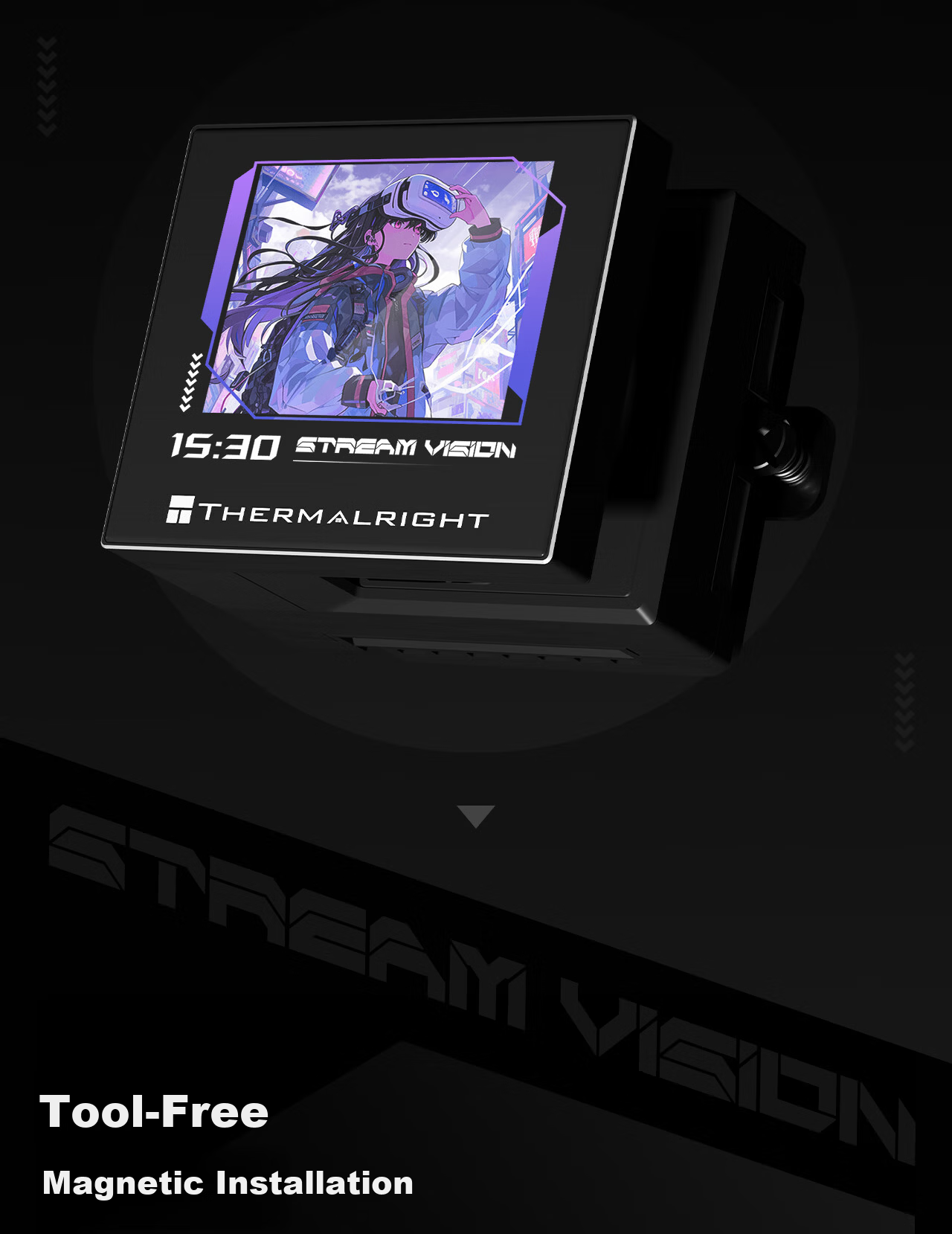 Thermalright STREAM VISION 360 BLACK All-in-One Liquid Cooler SV360 BLACK Embedded Fan 4