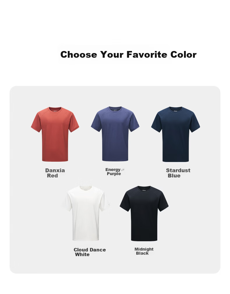 Kolumb Short Sleeve T-Shirt Summer Moisture-Wicking Quick-Dry Cloud-Feel Sorona Sun Protection Outdoor Half Sleeve Stardust Blue L(175) 12