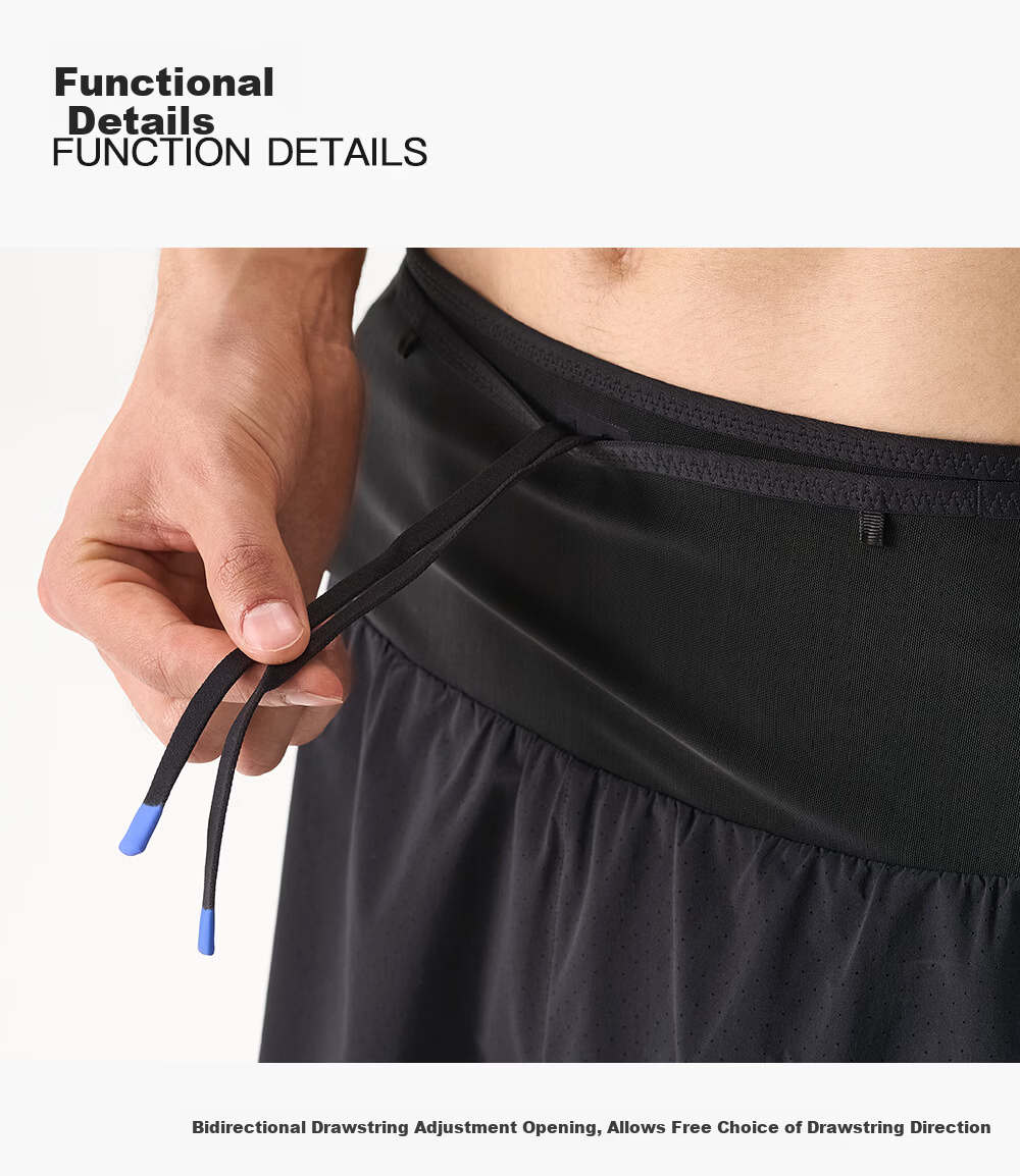 NEDAO 3-in-1 Storage Running Shorts for Men with Waist Bag, Inner Lining, and Pole Holder, Trail Running Sports Pants 10