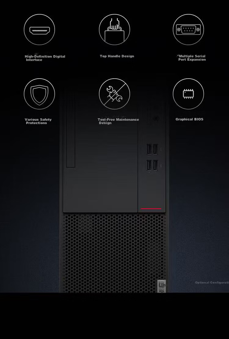 Lenovo Kaitian M70z G2t Xinchuang Desktop Zhaoxin KX-U6980S Domestic Desktop Computer Commercial Office Kirin System PC 8GB RAM 512GB SSD HOT 4
