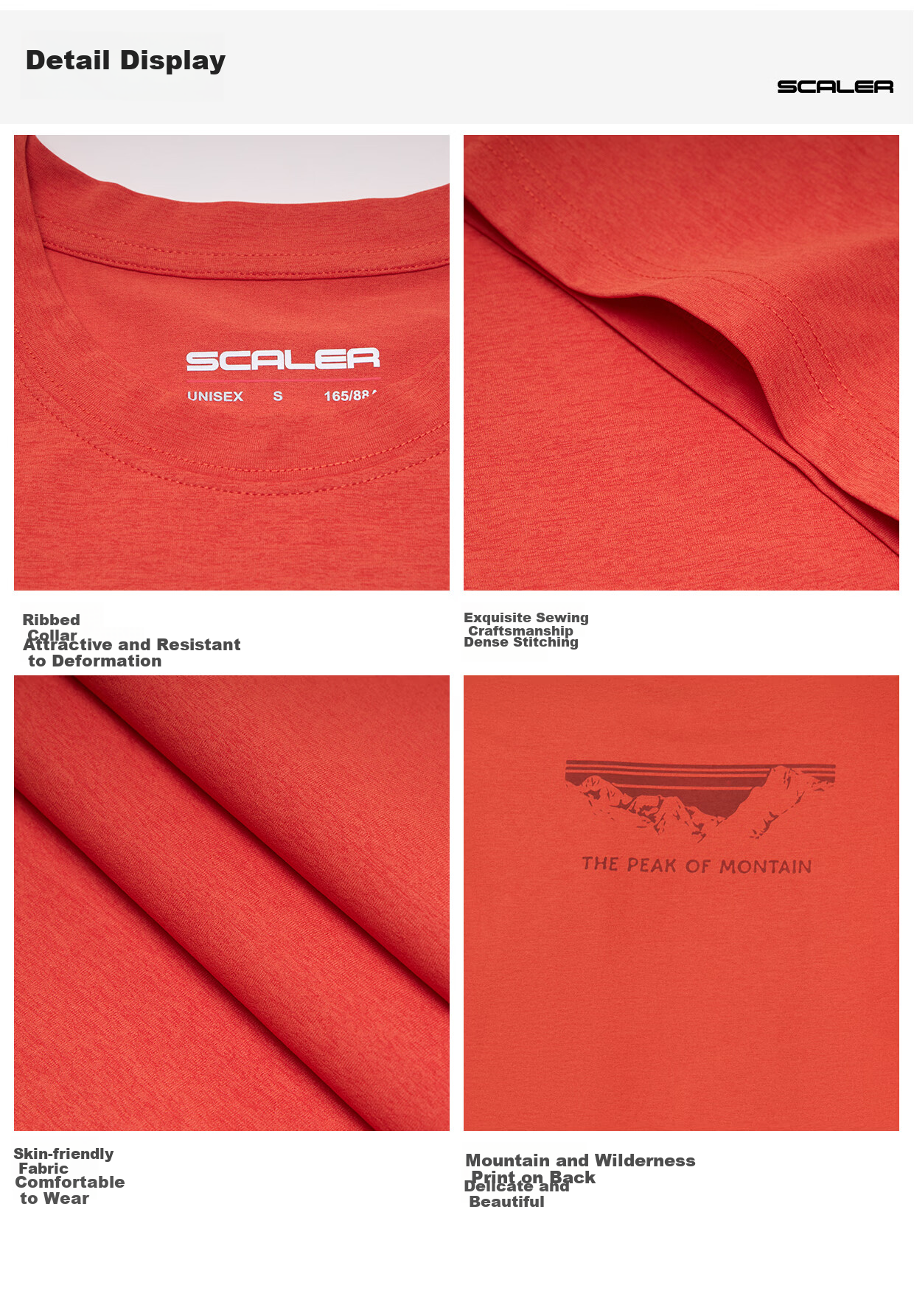 SCALER Men's Outdoor Quick-Dry Cooling UPF50+ Sun Protection Running Sports Breathable Loose Fit Short Sleeve T-Shirt 17