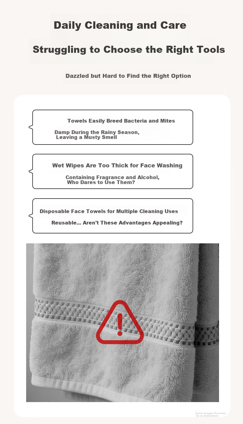 Dafi Wall-Mounted Disposable Thickened Large Facial Towel Hanging Extractable Soft Cleansing Cotton Dual-Use Dry and Wet Lint-Free Wipes 11