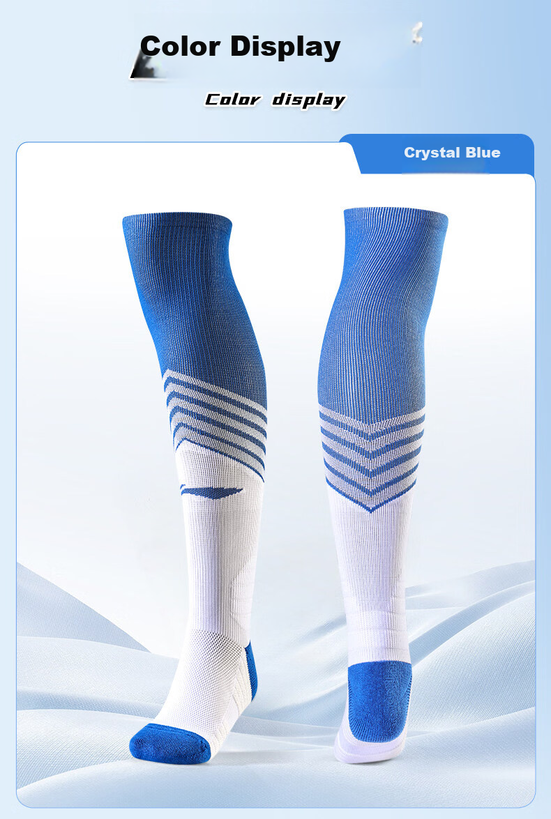 Li-Ning Football Socks Long Tube Adult Children Thickened Towel Bottom Professional Training Competition Non-Slip Breathable Socks Black S 22