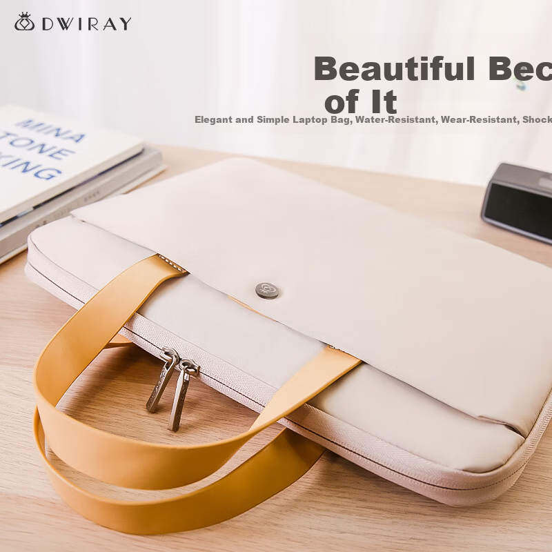 DiYi Workshop Laptop Bag 13-14 Inch for Huawei Apple MacBook Air Lightweight Portable Casual Computer Bag High-Value Briefcase for Women