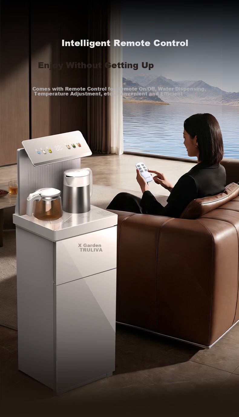 TRULIVA Tea Bar Machine Living Room Home Water Dispenser Remote Control Smart Tea Bar Cabinet Bottom-Load Water Bucket Fully Automatic Vertical Electric Kettle Multifunctional Tea Maker National Subsi 15